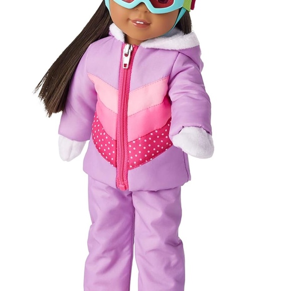 American Girl WellieWishers 14.5-inch Doll Frosty Fun Snowboard Playset Owl Face - Picture 3 of 10